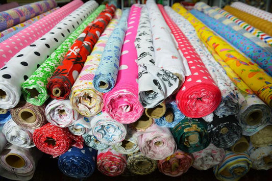rolls of cotton fabric