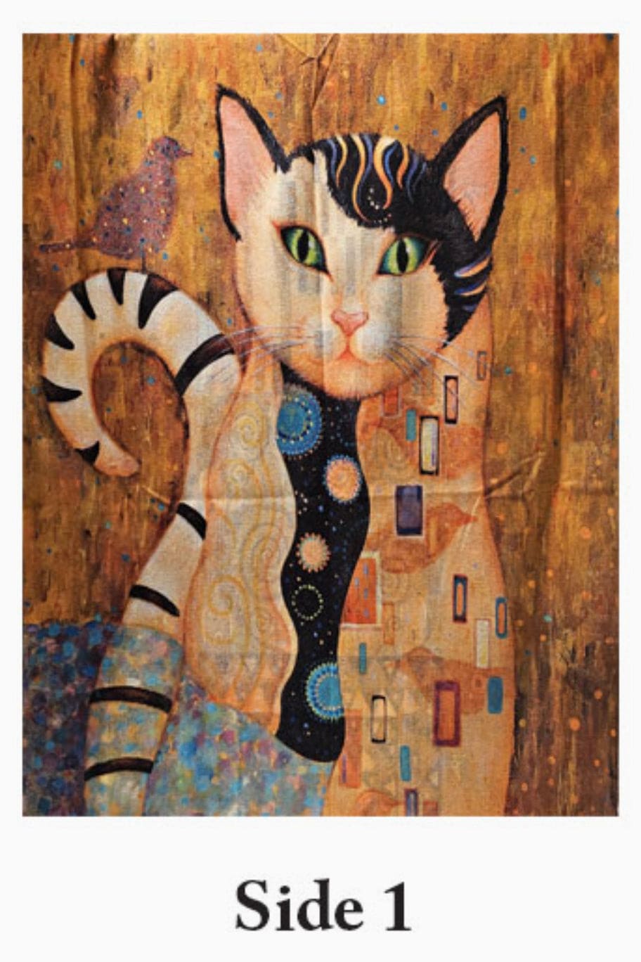 Abstract Cat Scarf by Klimt