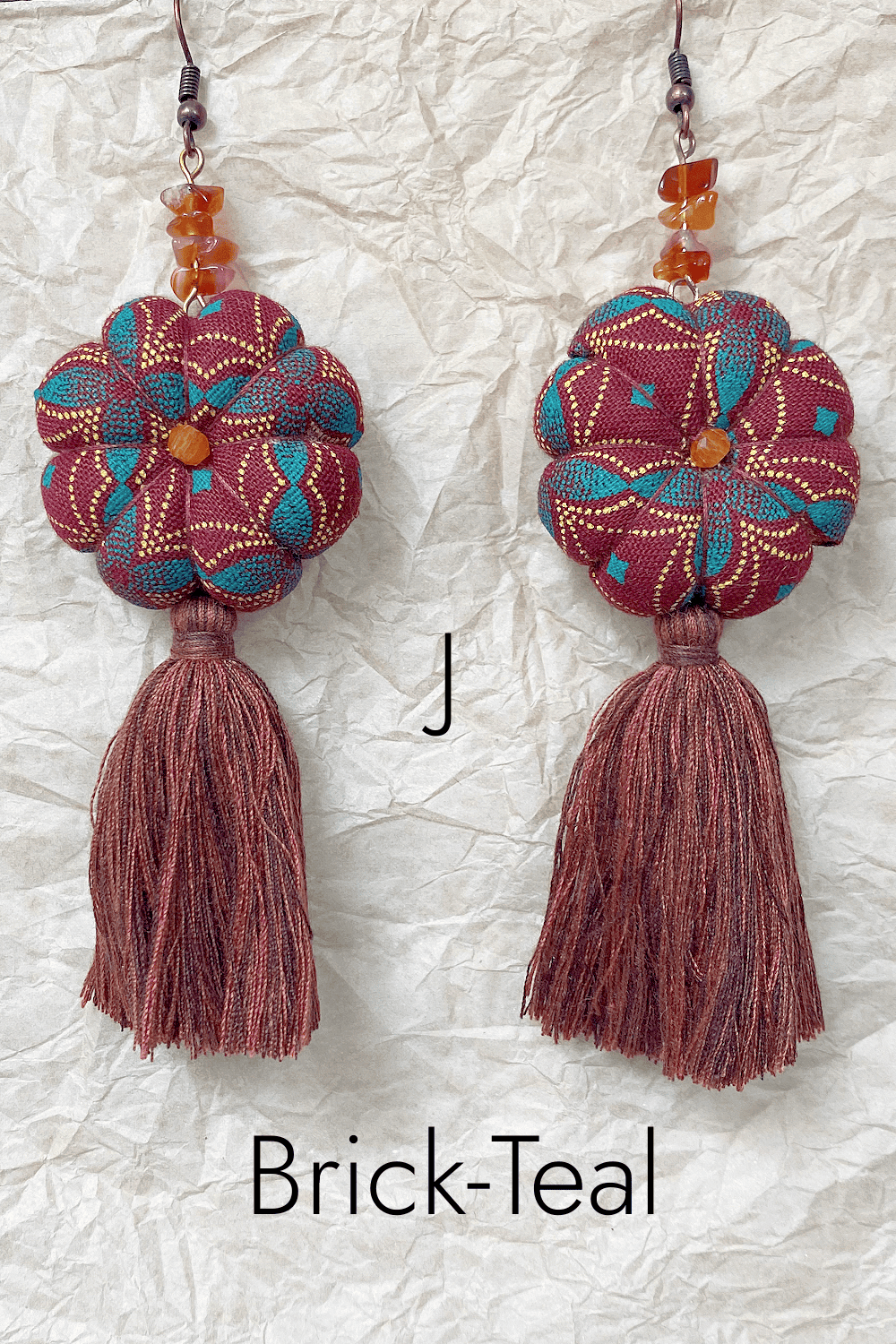 Textile Tassel Earrings