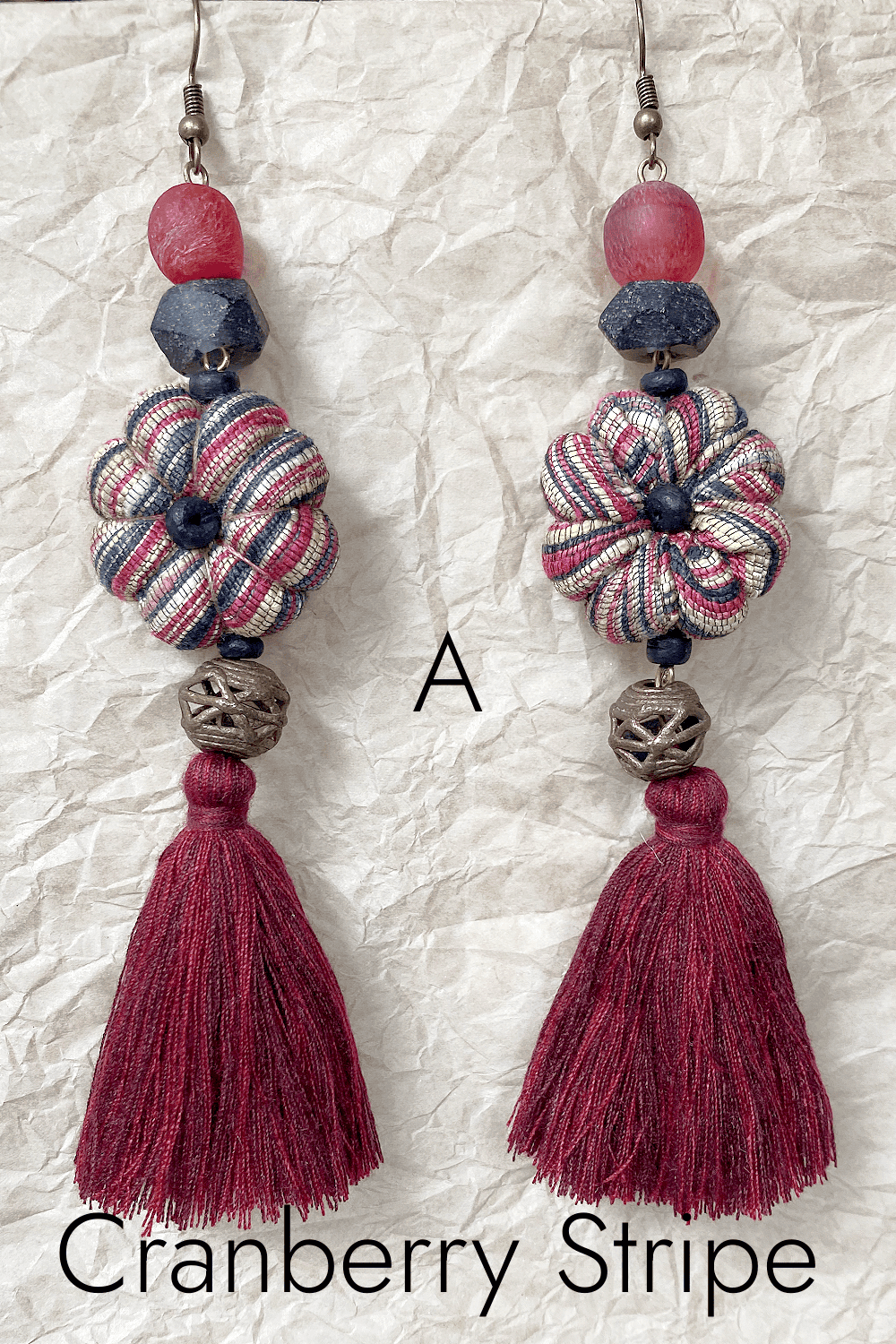 Textile Tassel Earrings