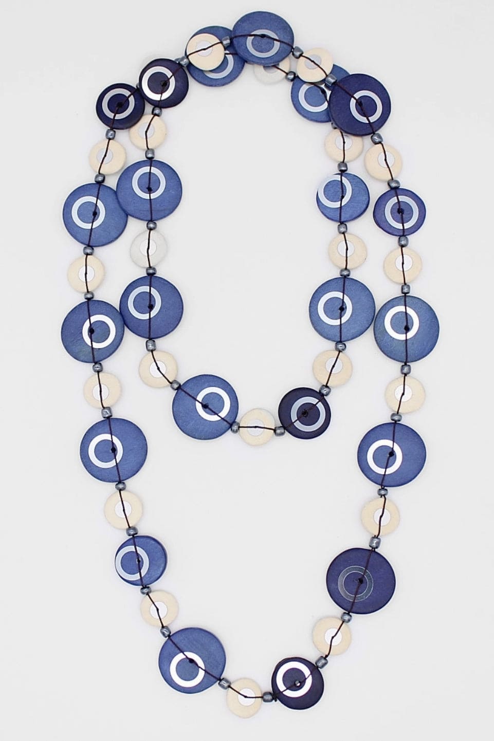 Denim Blue & Ivory Statement Necklace