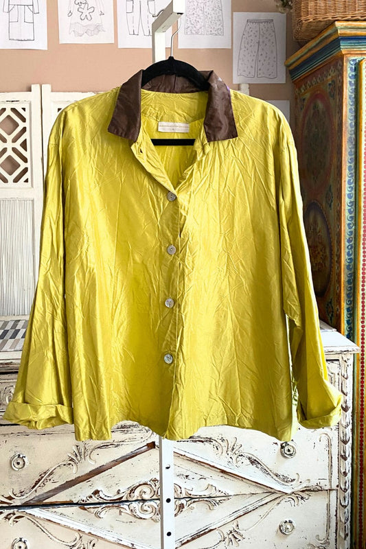 Triple Collar Silk Jacket