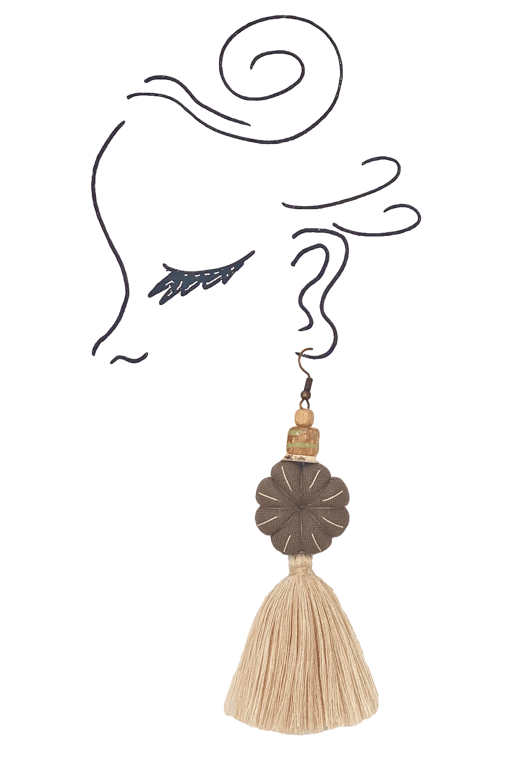 Textile Tassel Earrings - Marjory Warren Boutique