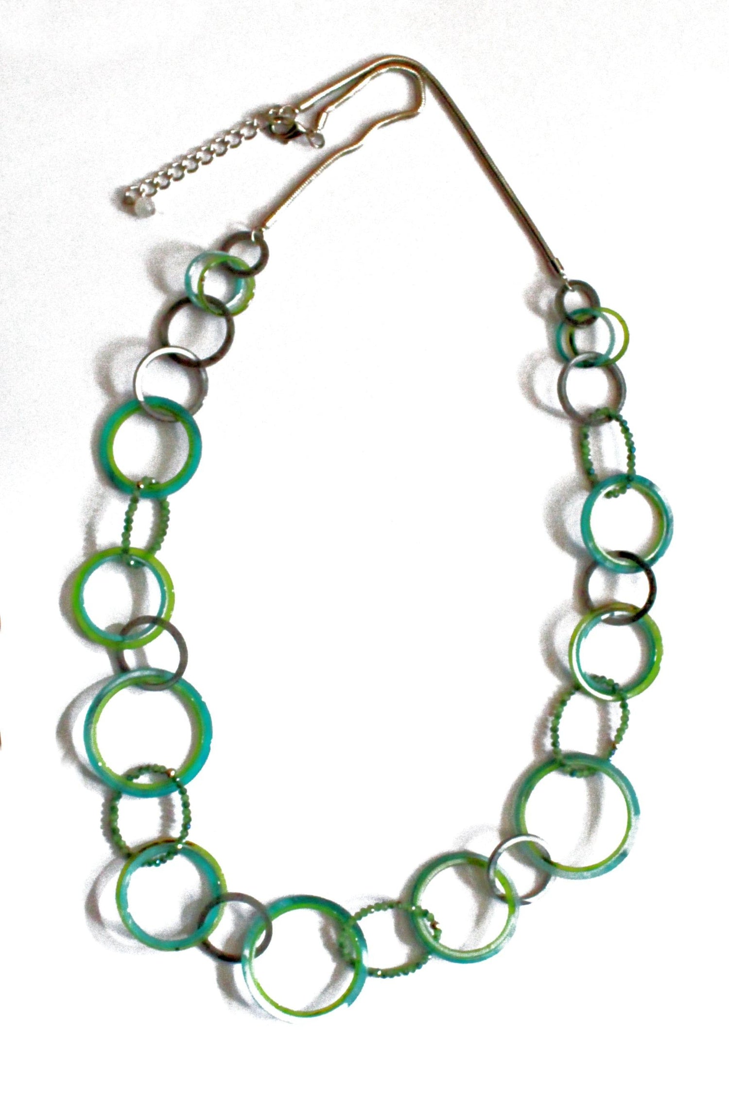 Turquoise Hoop Resin Necklace