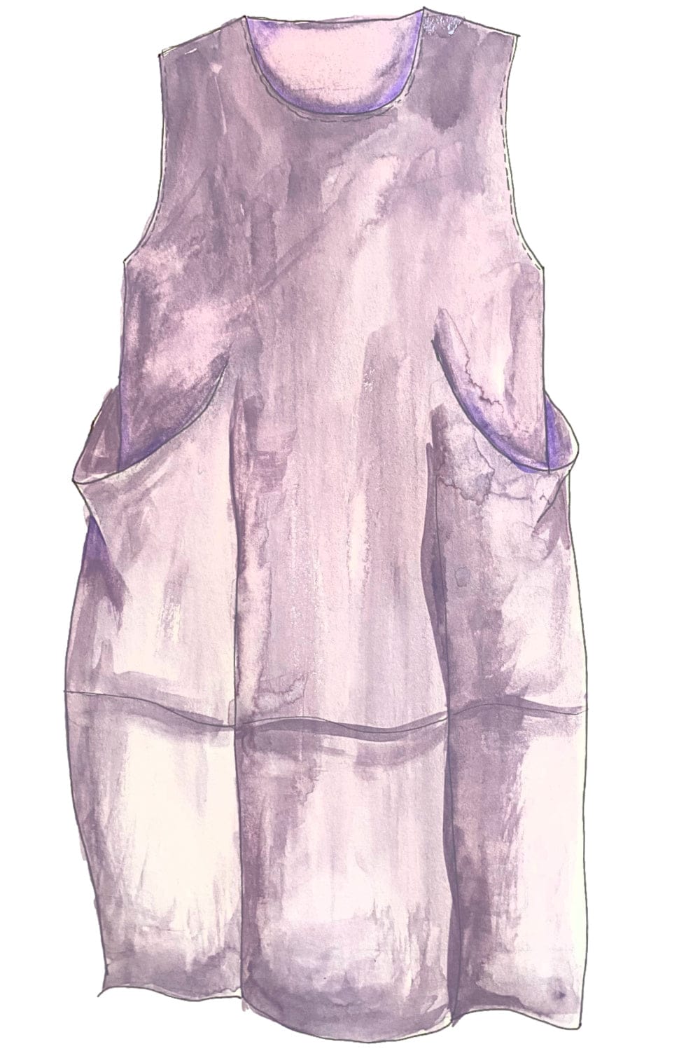 Two Pocket Tank Dress artist rendering