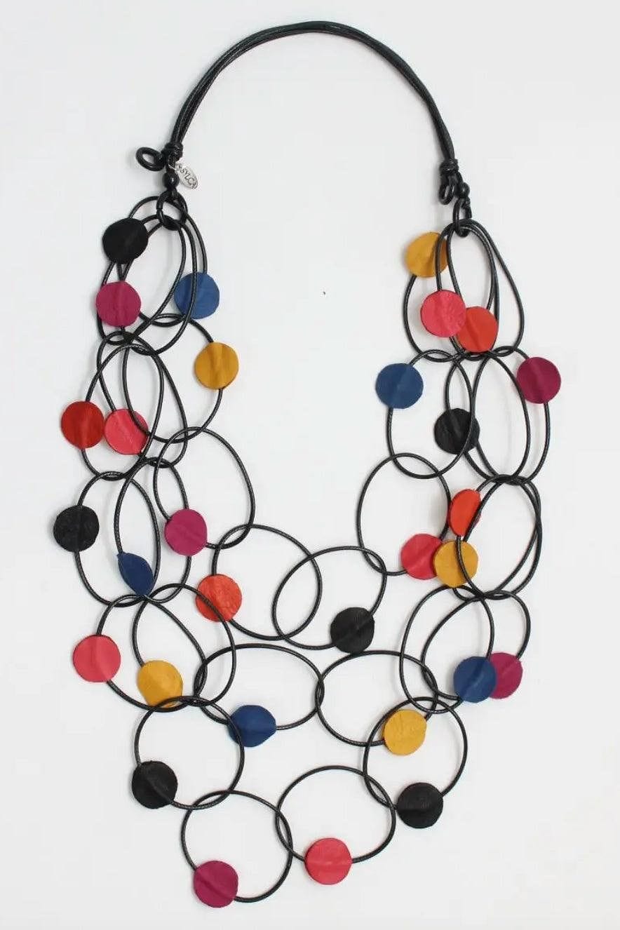 Cascade Loop Multi Color Necklace