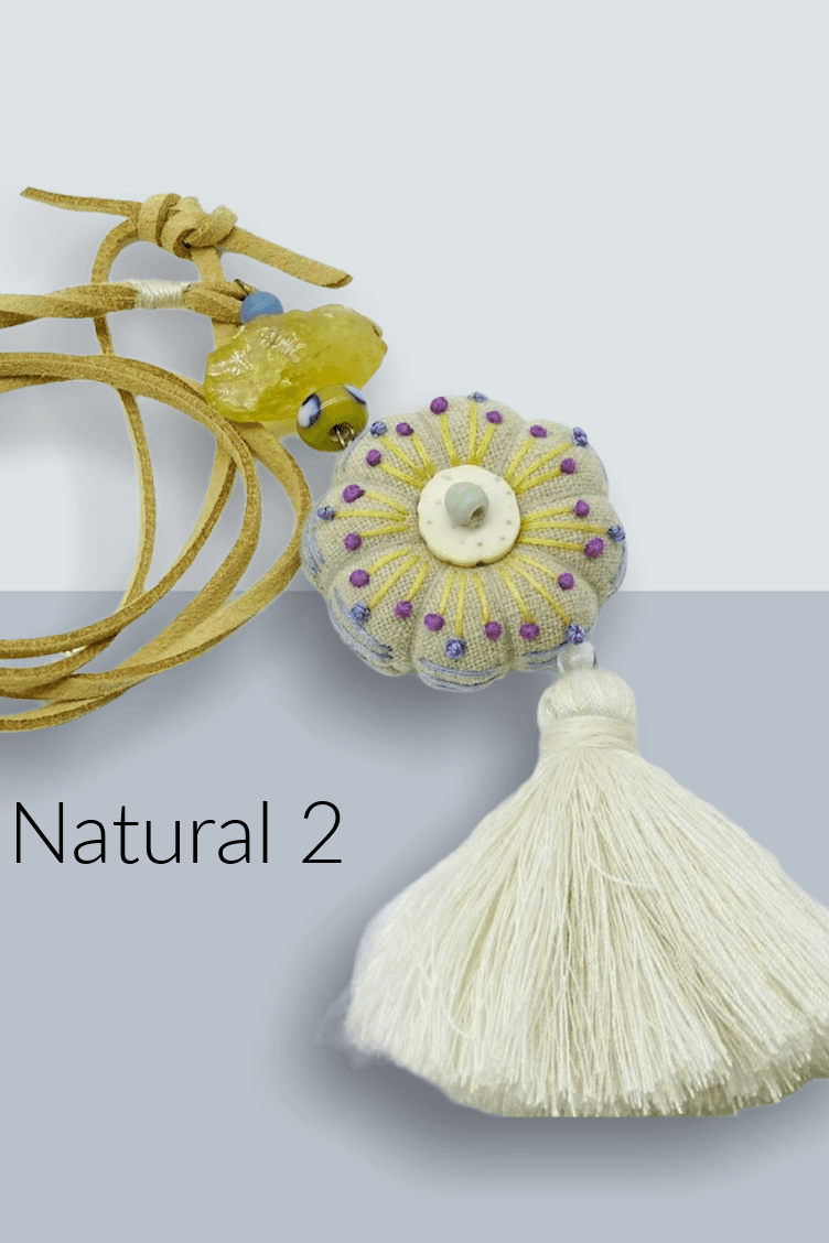 Textile Pendant Necklace