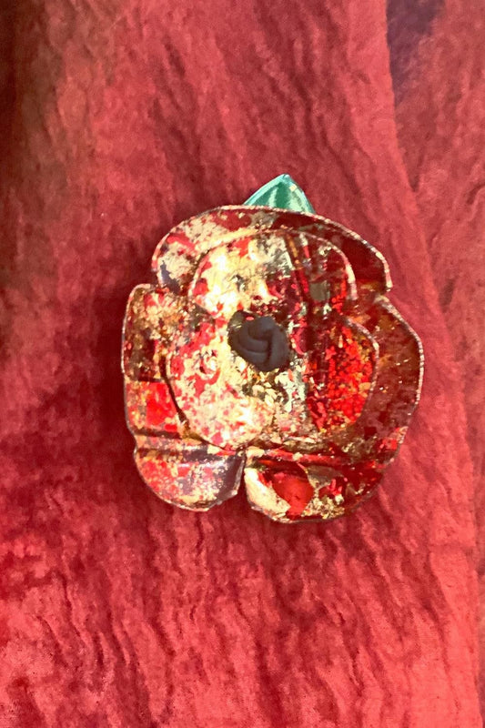 Hand Crafted Poppy Pin