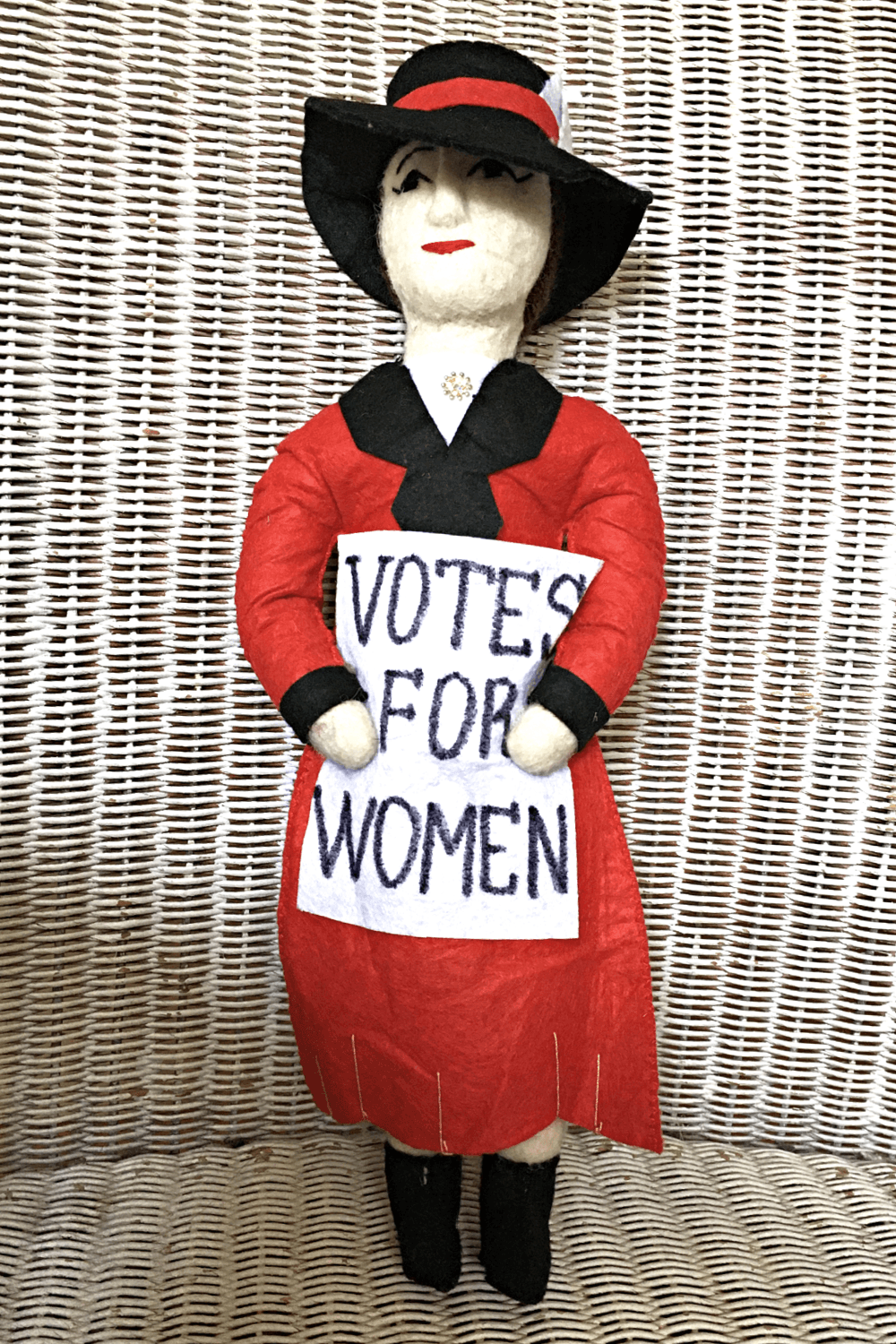 Suffragette Hand Made Felt Doll