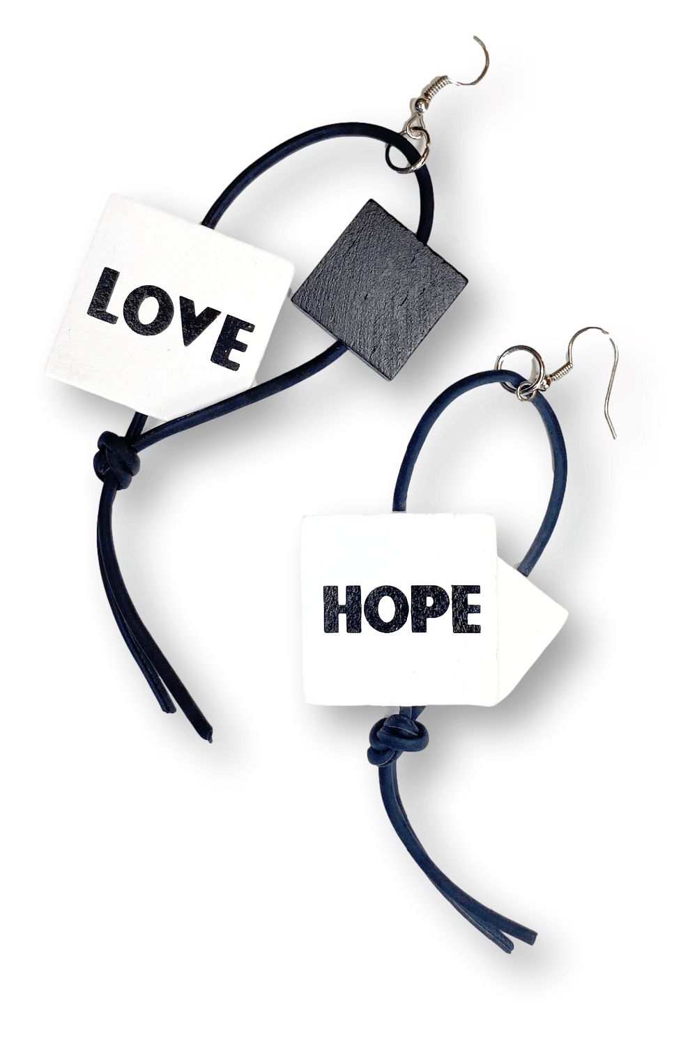 Love & Hope Wooden Earrings